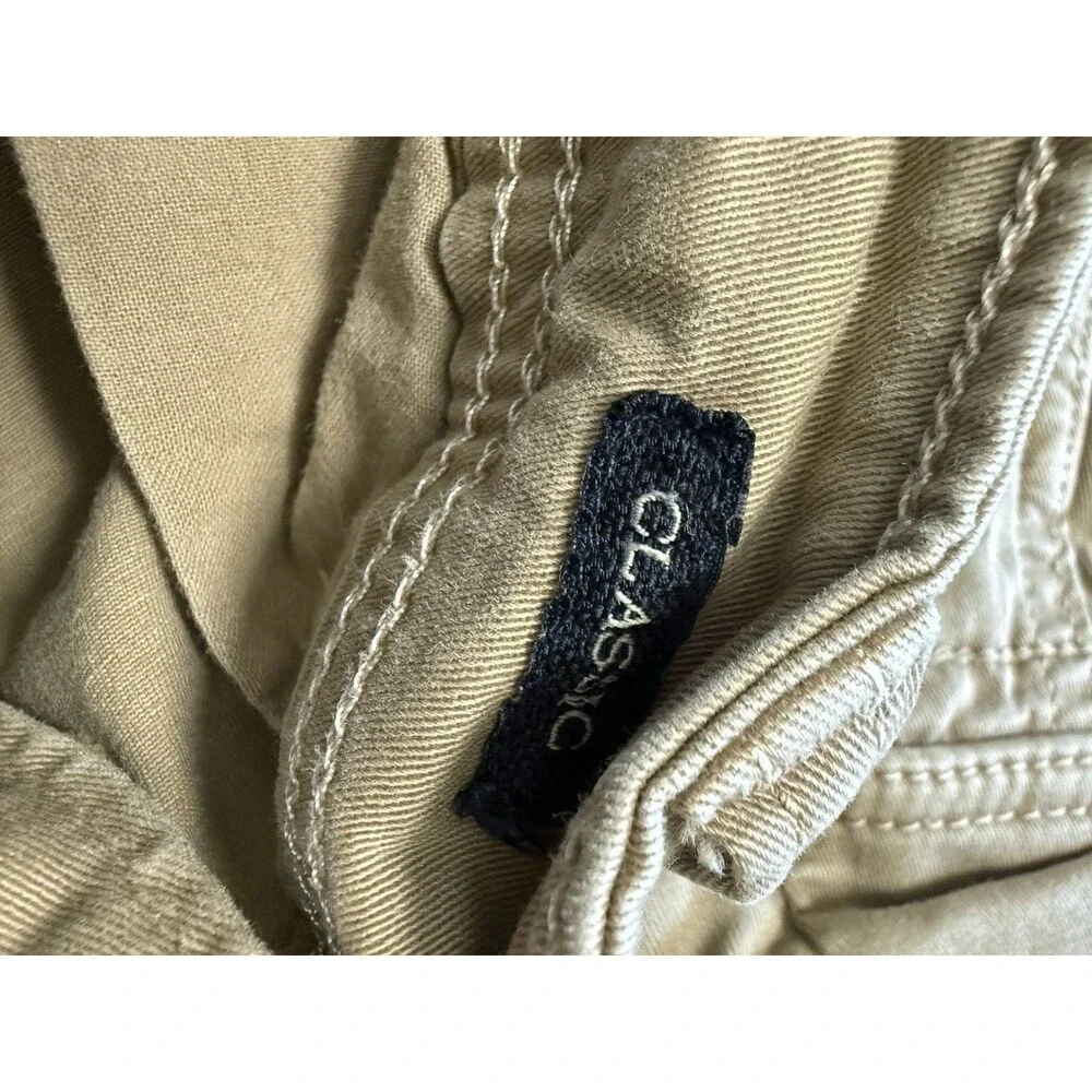 🔥American Eagle Cargo Shorts Mens 30 Khaki Beige Classic Y2K Extreme Flex